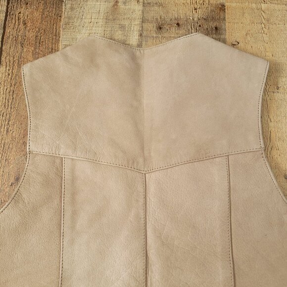Unik Tan Leather Riding Vest - Picture 9 of 15